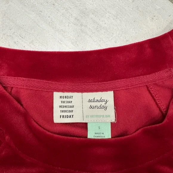 Red Velvet Anthropologie Sweater - Picture 4 of 6